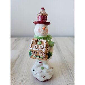 Mark Roberts snowman gingerbread RARE house cupcake Xmas sparkle glitter decor p